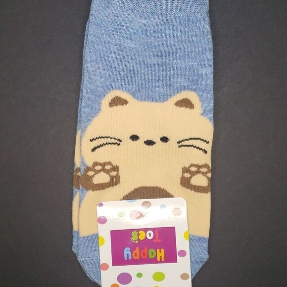 Cat No Show Socks Blue Socks - Picture 2 of 2